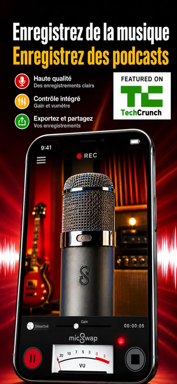 Screenshot #1 pour MicSwap: Microphone Recording