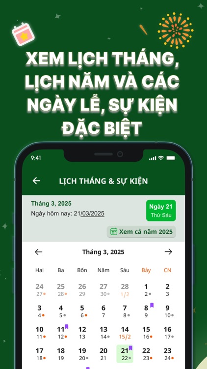 Lịch Âm - Lịch Vạn Niên 2025