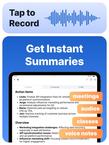 Summary: Notes avec IA iPad screenshot 2