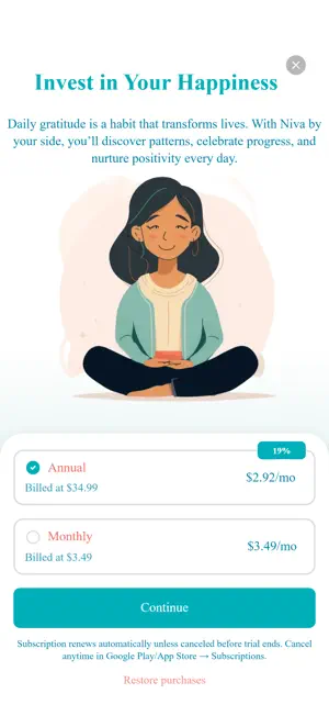 Niva: AI Gratitude Journal screenshot 1
