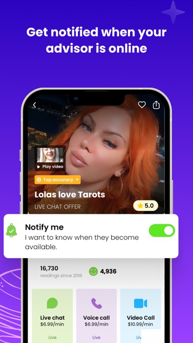 Purple Garden Psychic Reading Screenshot