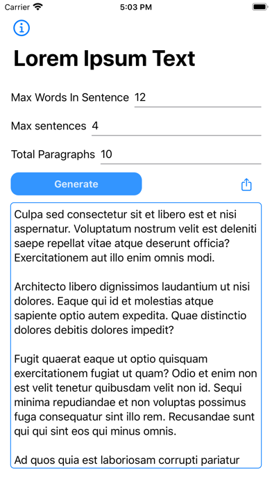 Screenshot #2 pour Lorem Ipsum Text