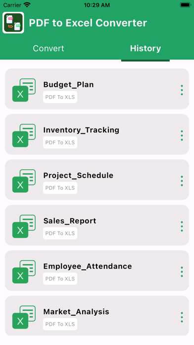 Screenshot #2 pour PDF to Excel Converter.