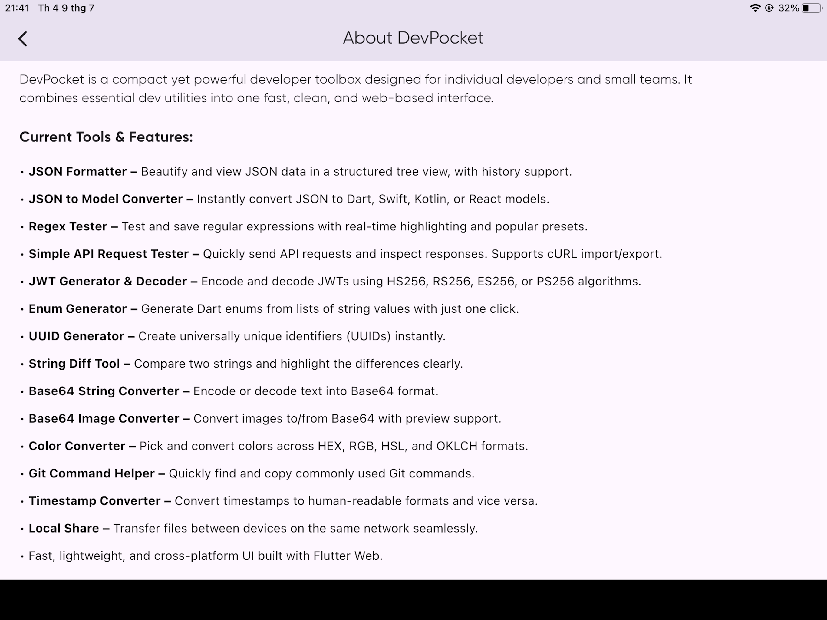 DevPocket – Developer Toolkit