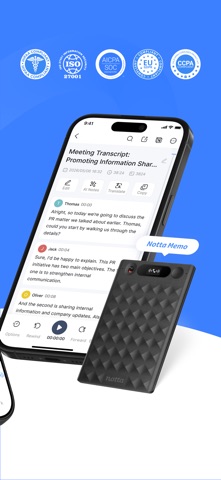 Notta Transcribe Voice to Text iPhone screenshot