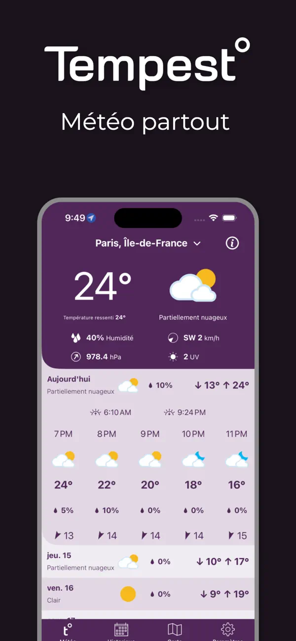 Screenshot #1 pour Tempest Weather