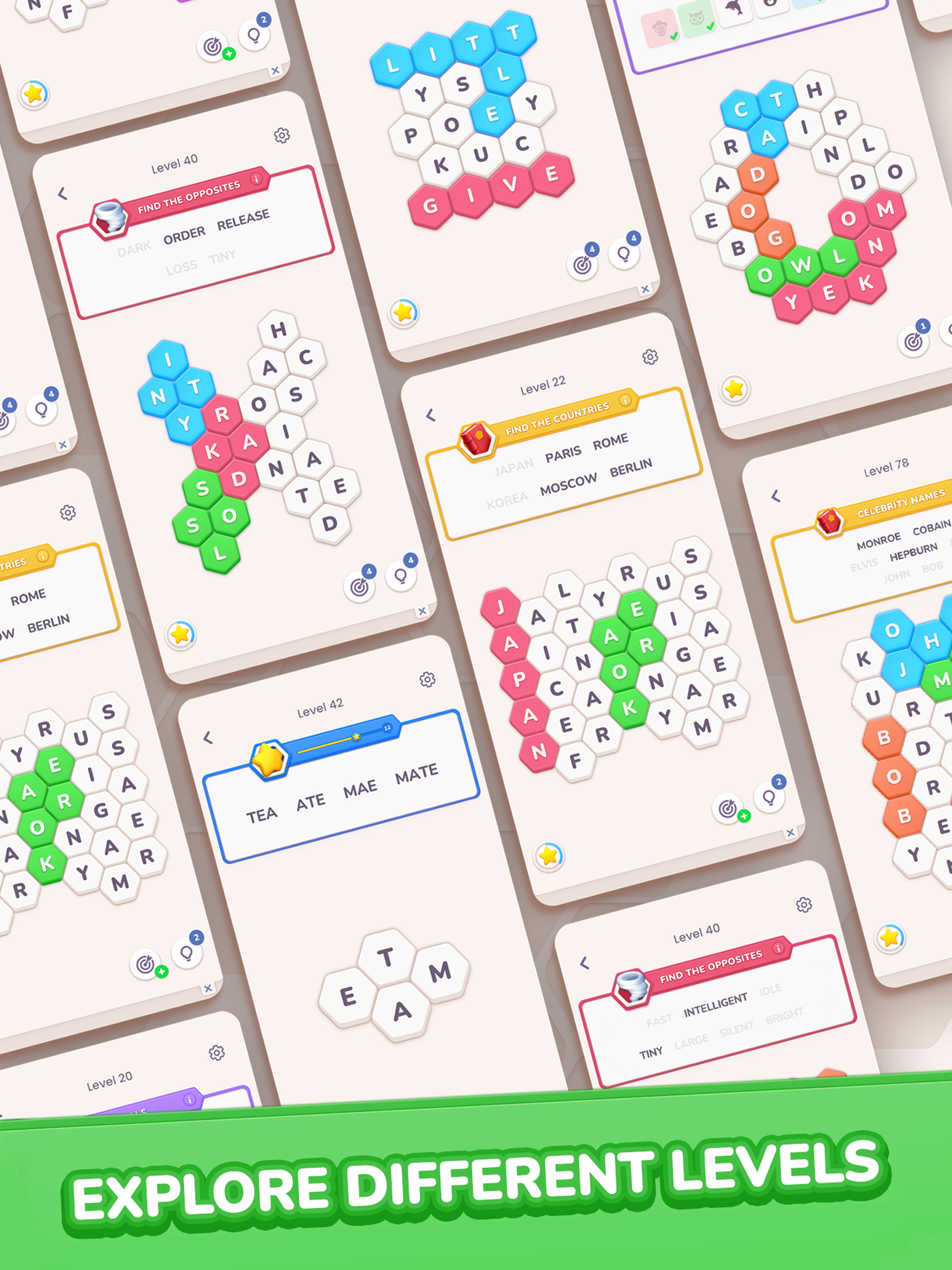 Hexa Search: Word Puzzle