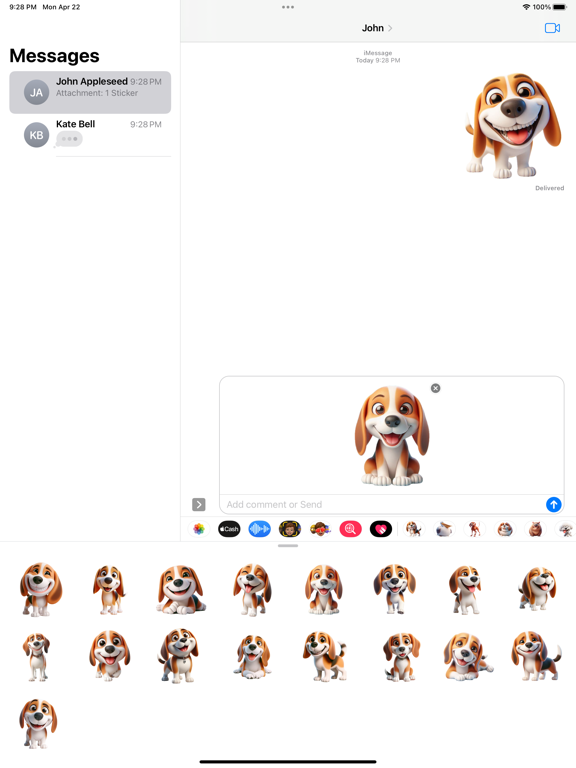 Screenshot #5 pour Happy Beagle Stickers