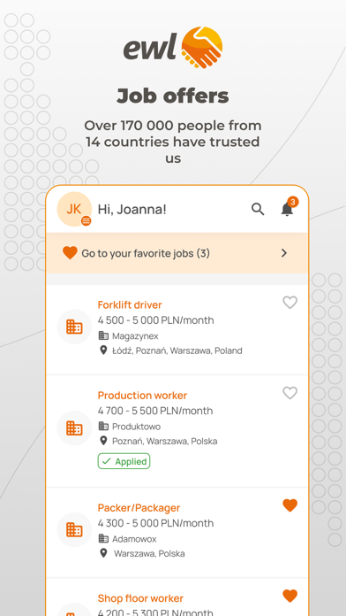 EWL App: Jobs in Europe Screenshot