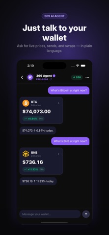 369 Wallet: AI Crypto Wallet Screenshot 2 of 8