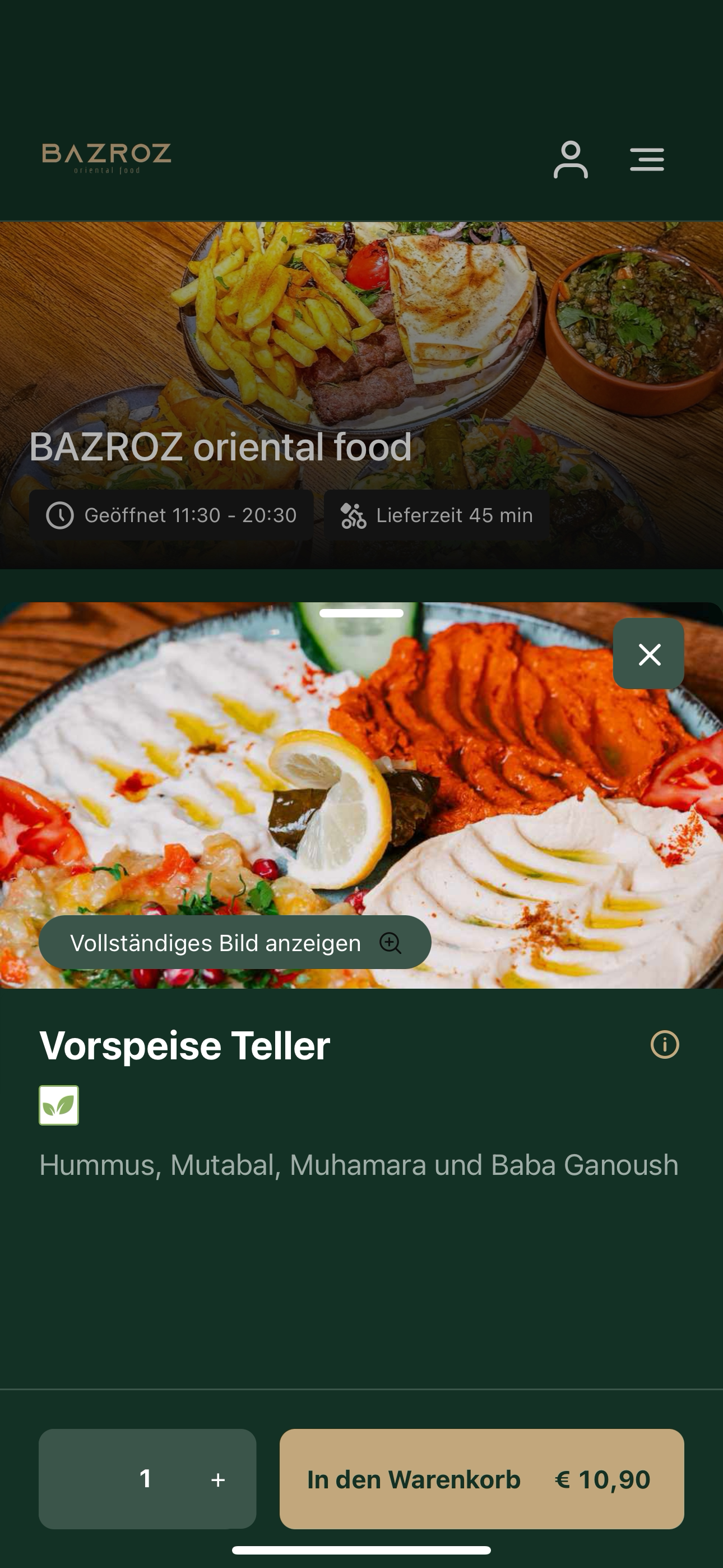 BAZROZ oriental food