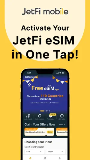 JetFi mobile: Global eSIM Data screenshot 1