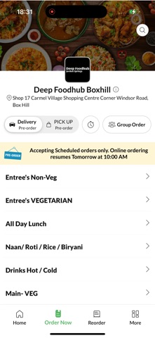 Deep Foodhub Jordon Springs iPhone screenshot