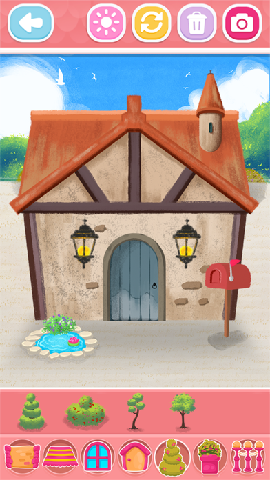 Glitter House coloring game Screenshot