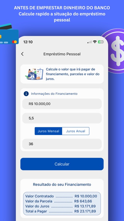 Calculador de Empréstimos