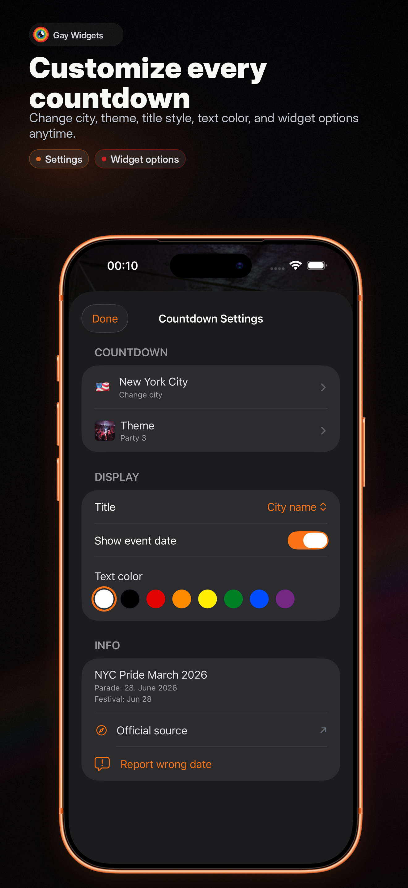 Gay Widgets - Pride Countdown screenshot 5