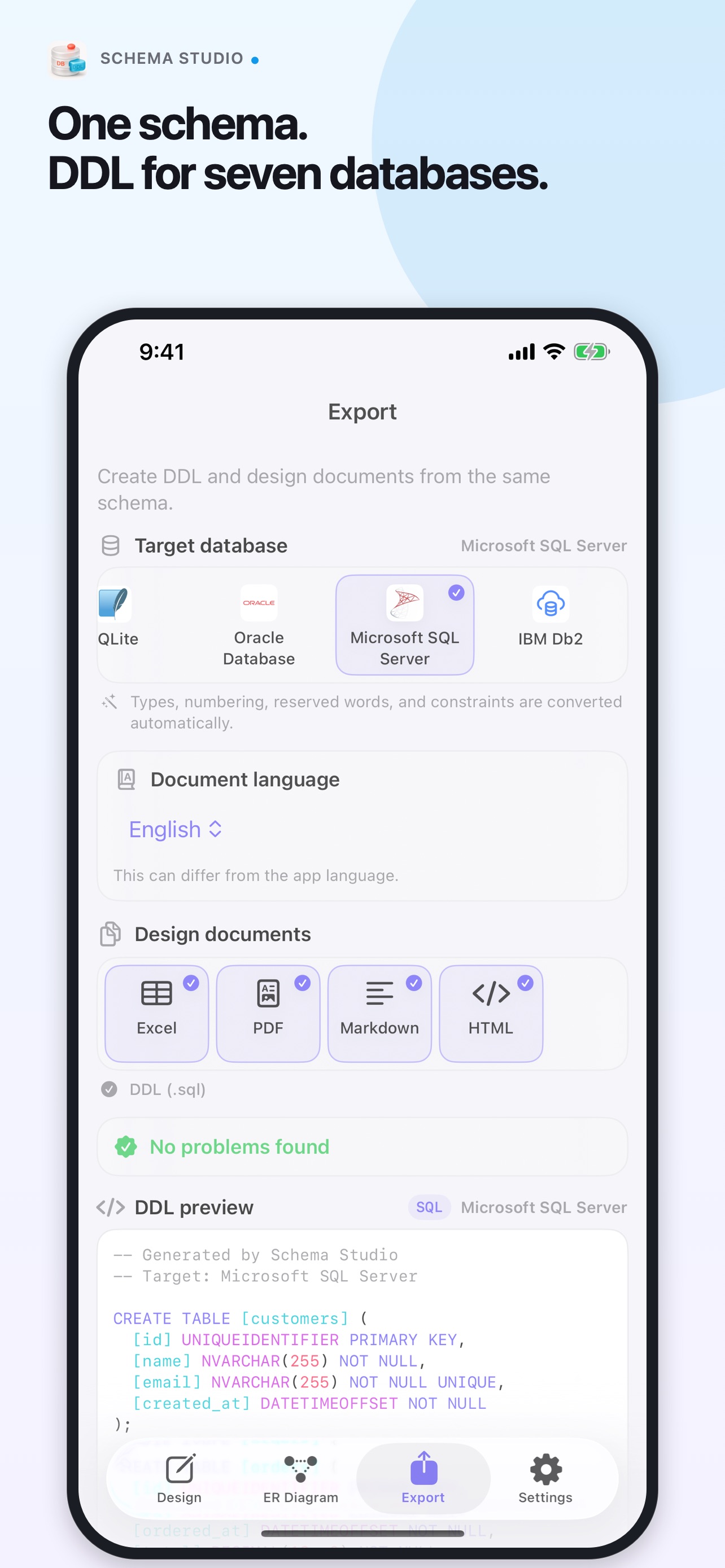 Screenshot 4 of Schema Studio: DB & DDL