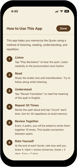 Quran Memorization Screenshot 7 of 9