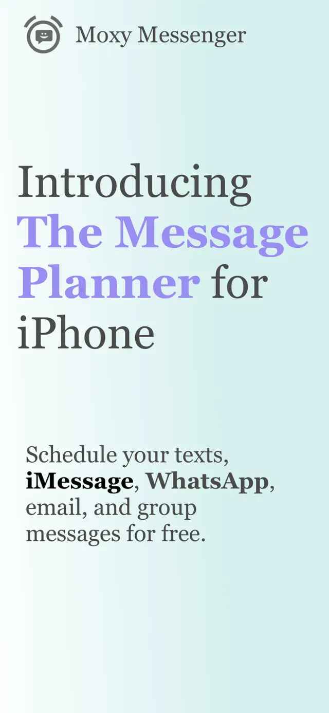 Moxy Messenger App Planning Screen