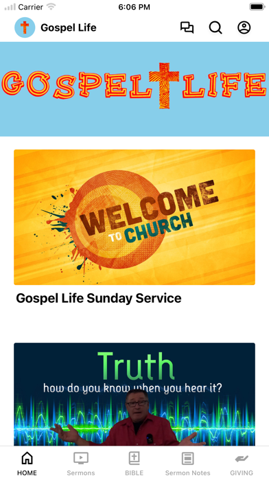 Gospel Life Ministries Screenshot