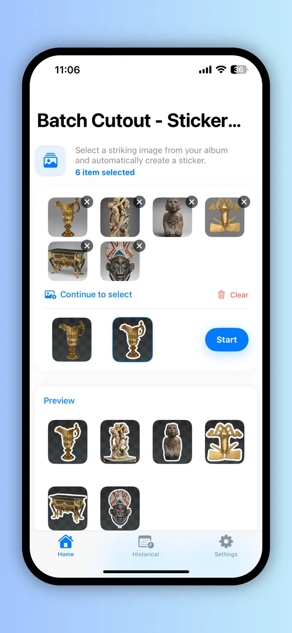 Screenshot #2 pour Batch Cutout - Stickers