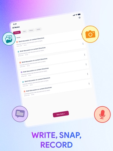 Smart Notes: AI Note-Taker iPad screenshot