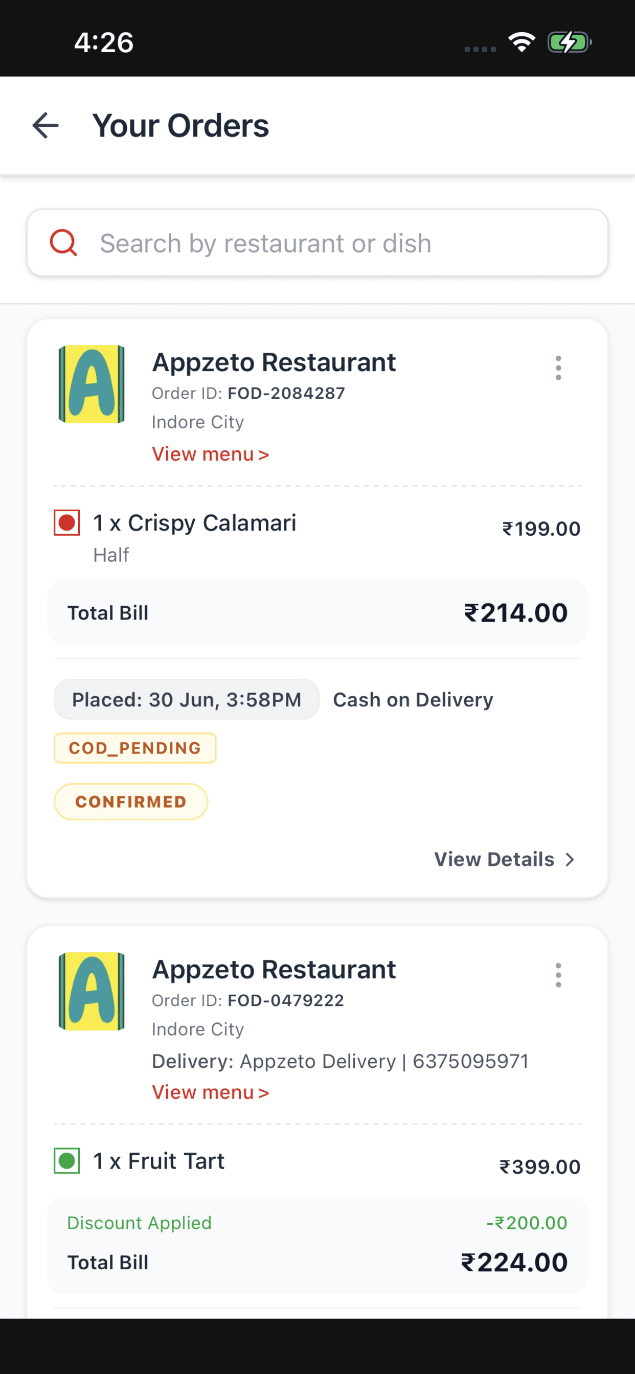 Appzeto Food