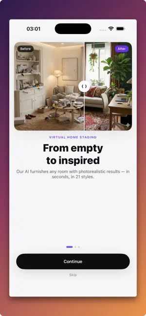 Lift My Place: AI Home Staging screenshot 1