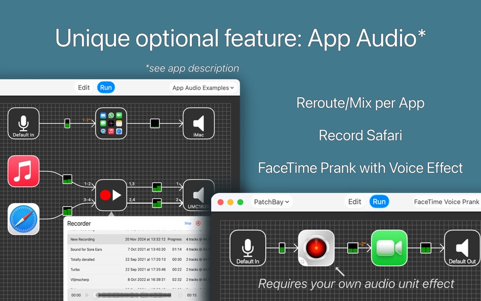 #2. PatchBay - Audio Midi Routing (macOS) 作者: Rodotti
