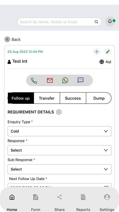 4QT LMS - Lead Management CRM Screenshot