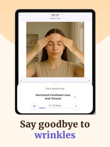 Yoga Facial Face Yoga Exercise iPad screenshot