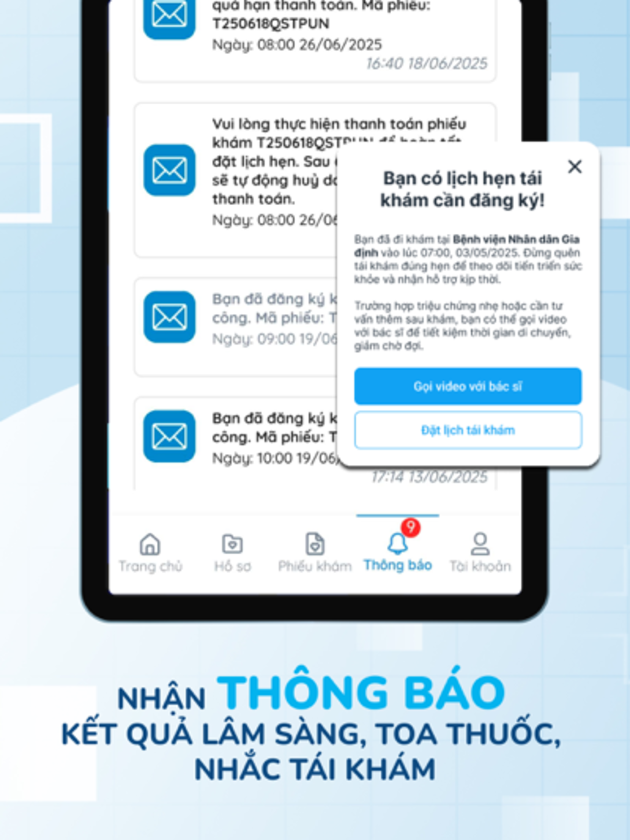 NDGĐ2 Đặt lịch khám chữa bệnh