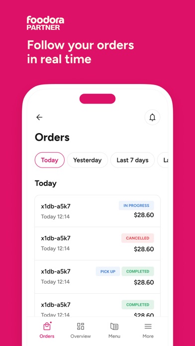 foodora partner Screenshot