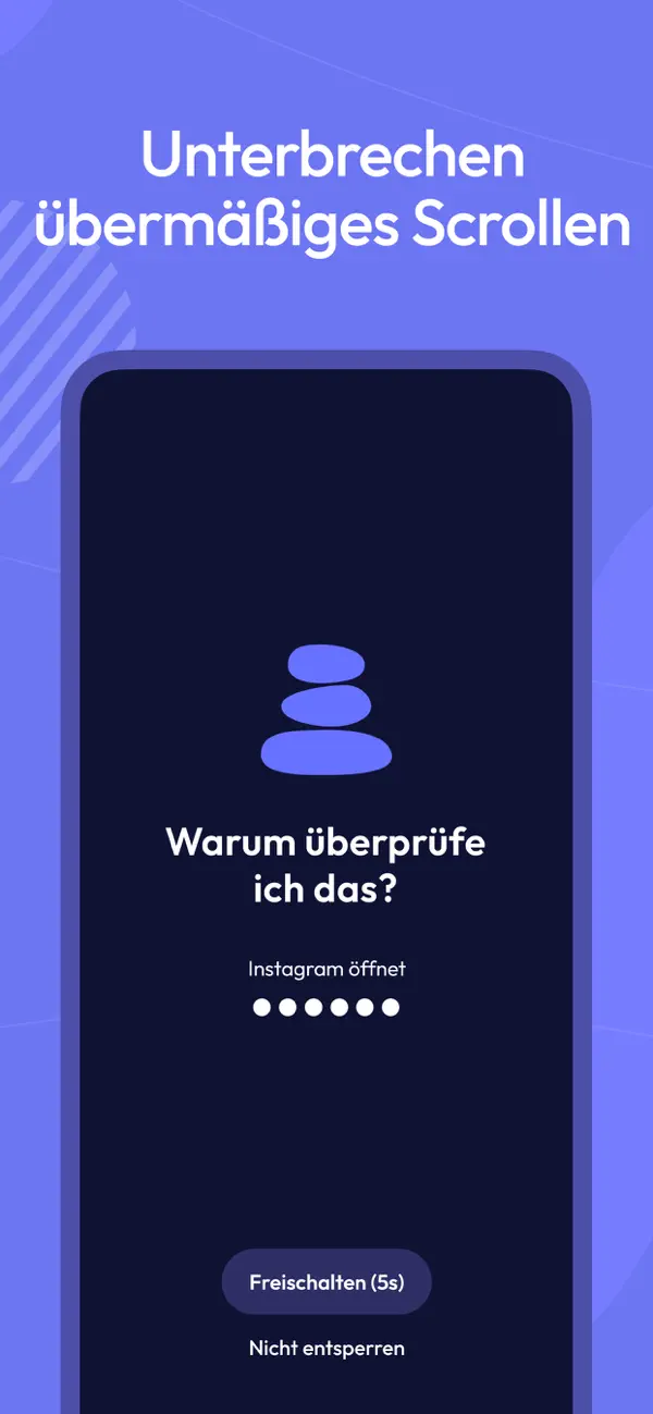 ScreenZen- Screen Time Control iPhone App Screenshot 1 – Produktivität