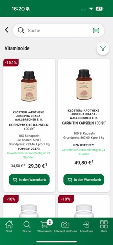 Klösterl-Apotheke iPhone screenshot