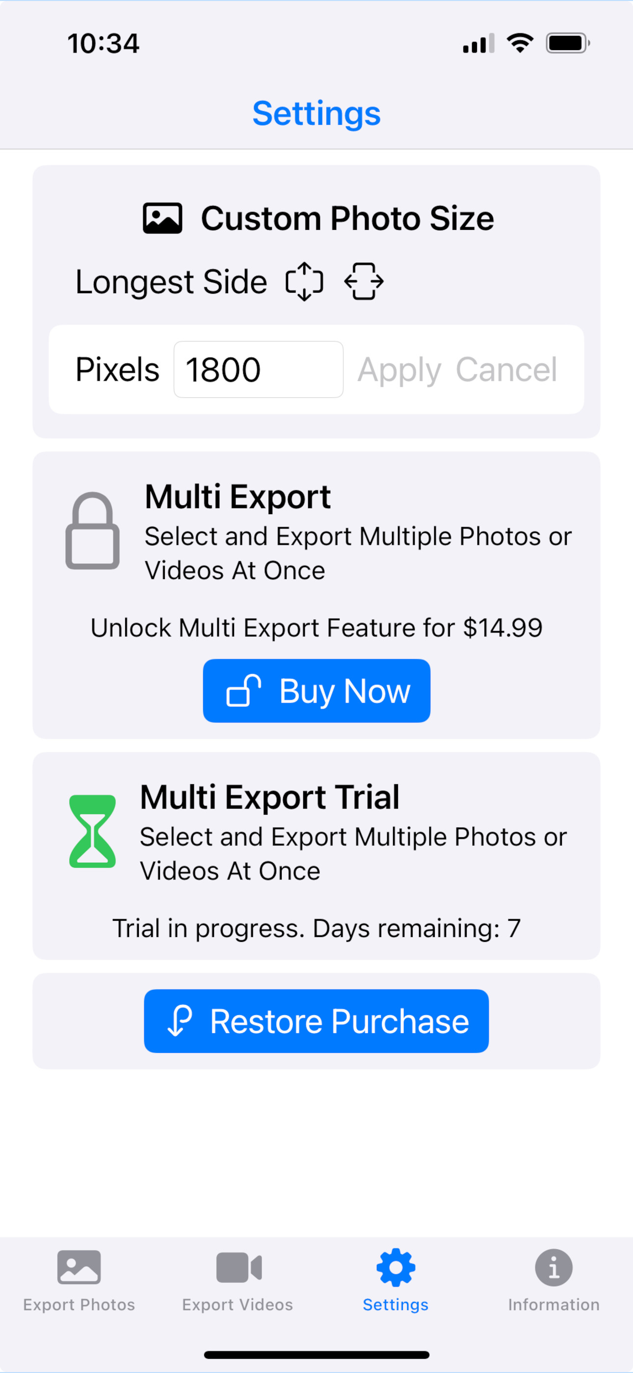 Photo Export
