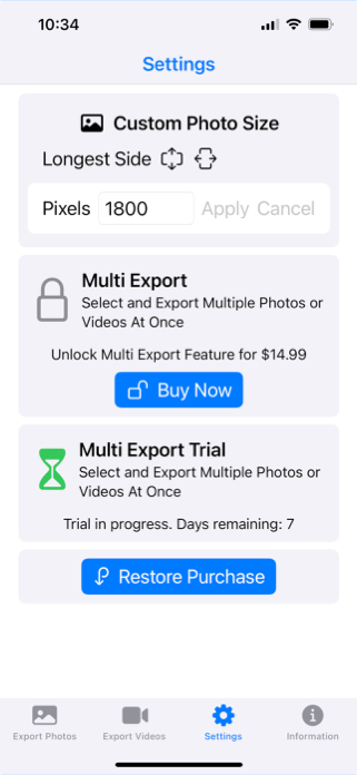 Photo Export Screenshot 6 of 9