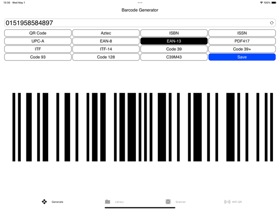 Barcodes Generator Unlimited iPad app afbeelding 2
