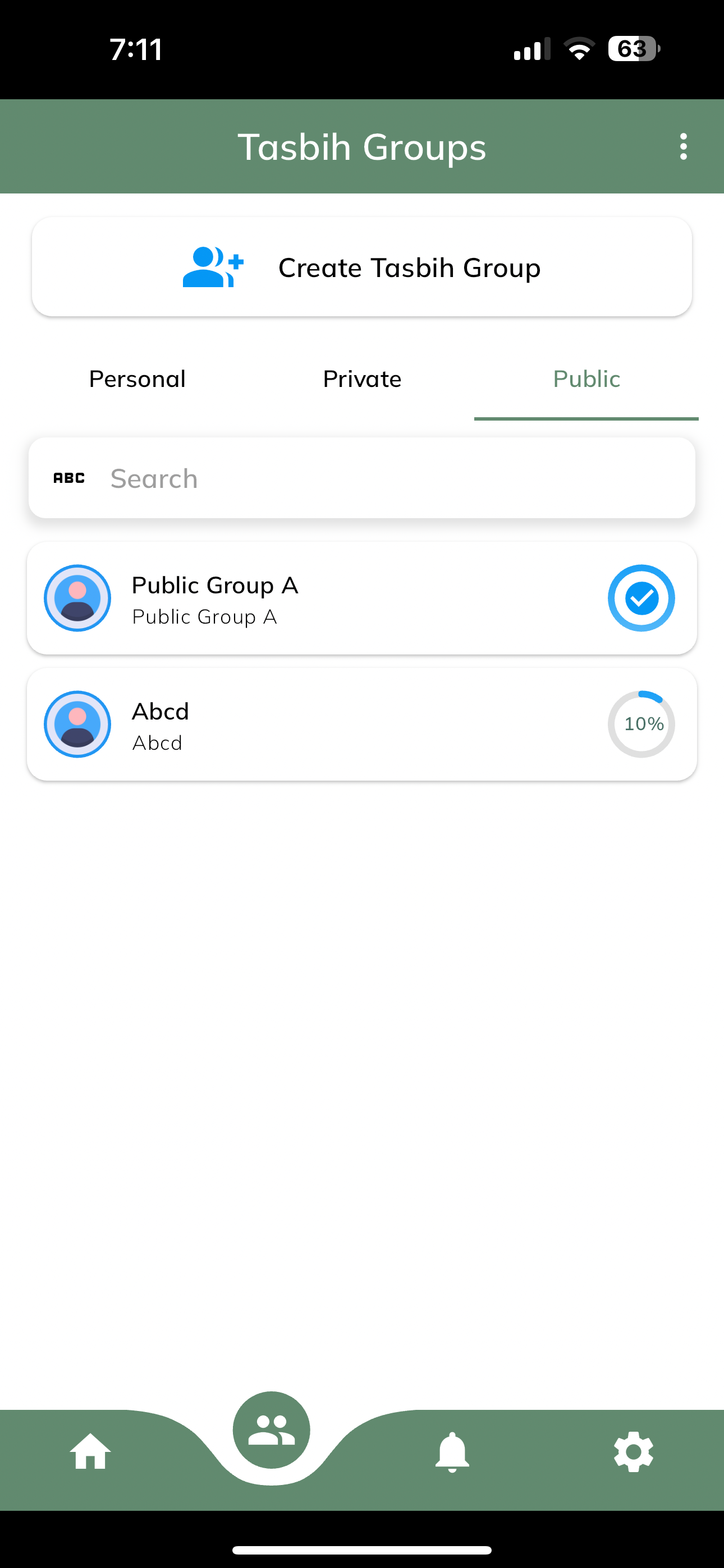 Tasbih Global Group Counter