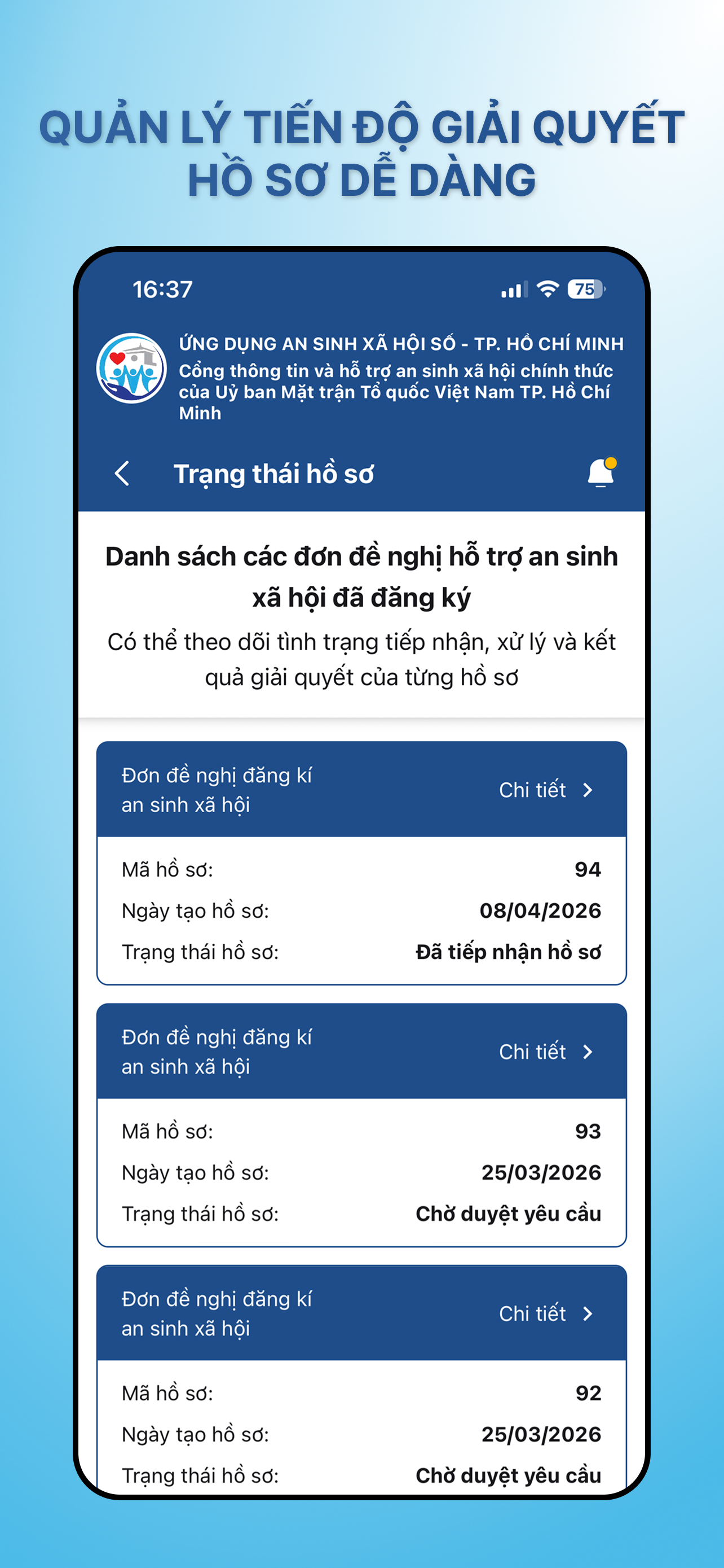 An sinh xã hội số - TP. HCM screenshot 4