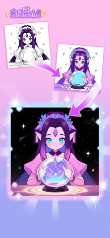Slimaid Princess Magic Colors iPhone screenshot
