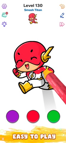 Coloring Paint: ASMR Superhero iPhone screenshot
