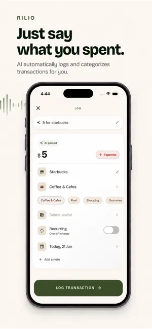 Rilio - Smart Expense Tracker screenshot 2
