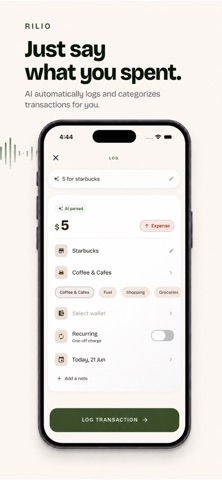 Rilio - Smart Expense Tracker Screenshot 2 of 6