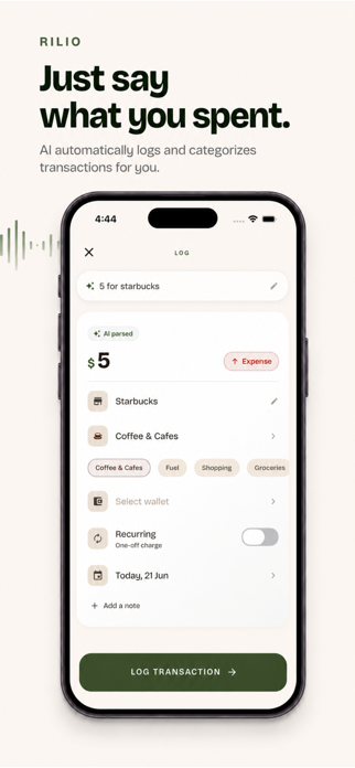 Rilio - Smart Expense Tracker Screenshot 2 of 6
