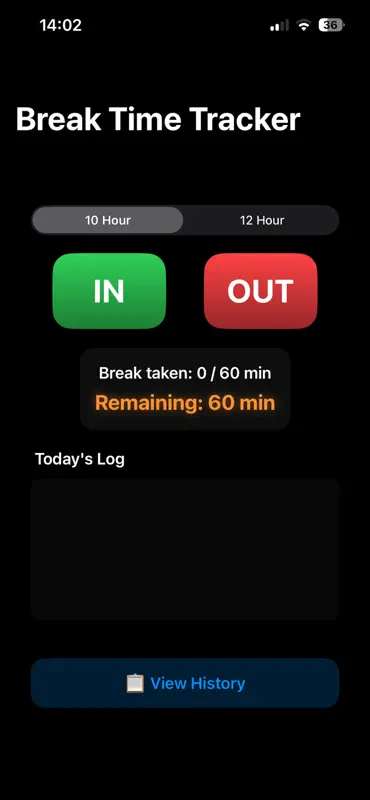 Break Time Tracker screenshot 1 of 5