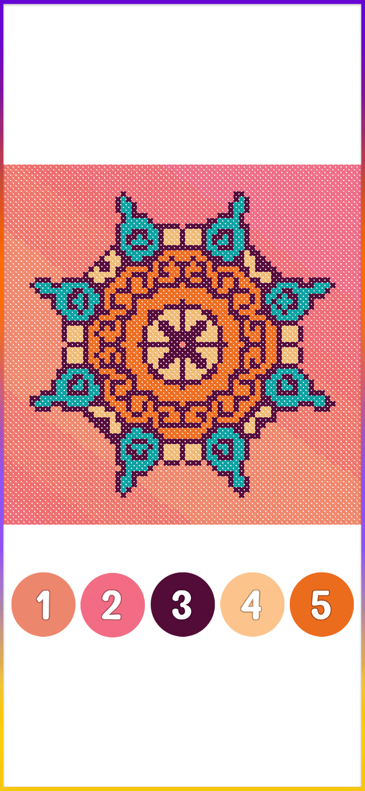Mandala Cross Stitch Coloring screenshot 7