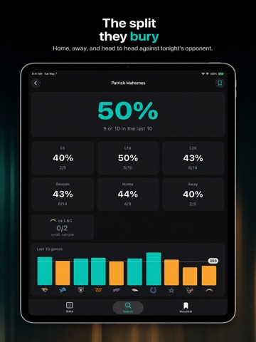 PropSplits: Player Prop Stats iPad screenshot