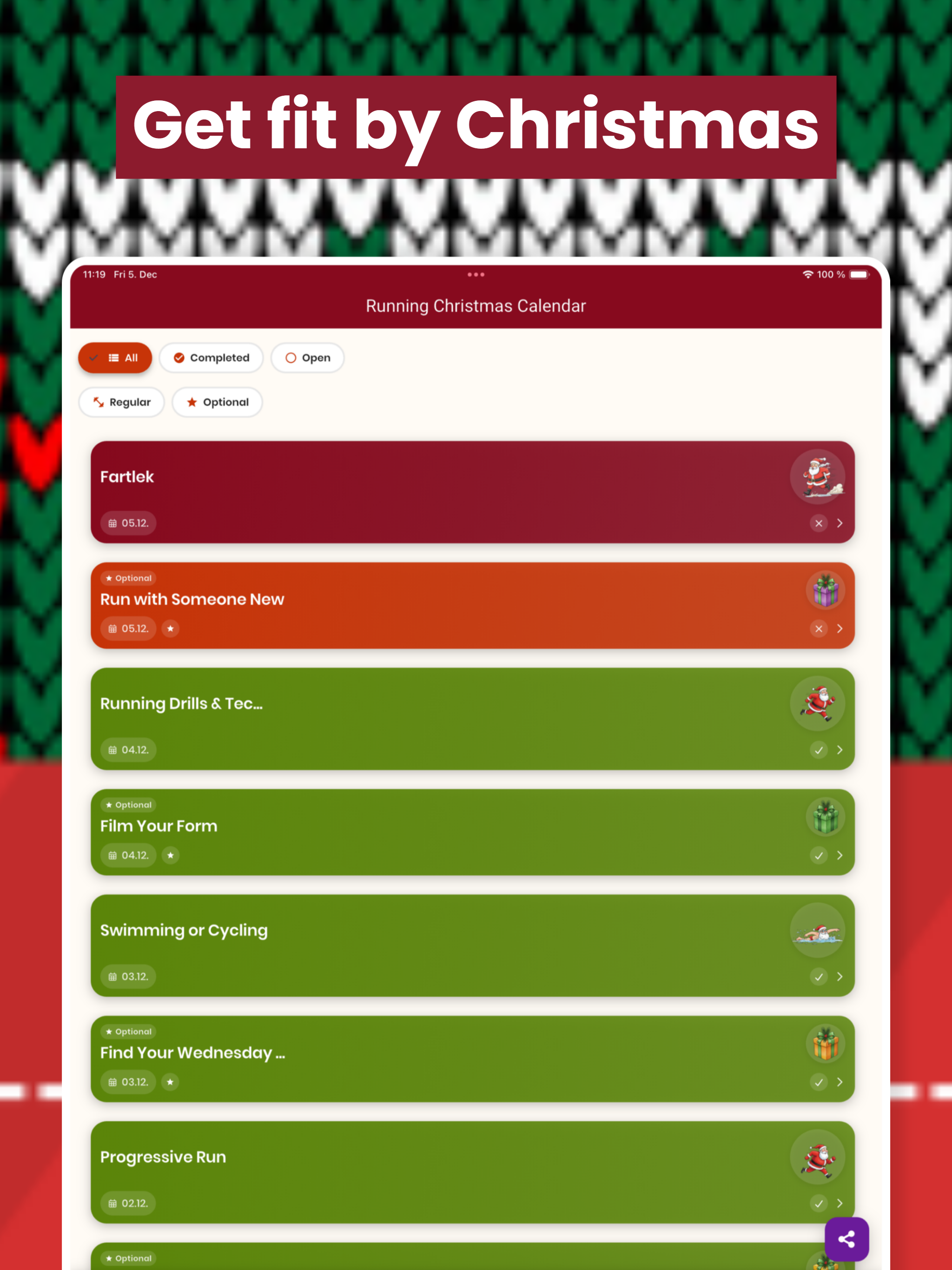 Running Christmas Calendar screenshot 15