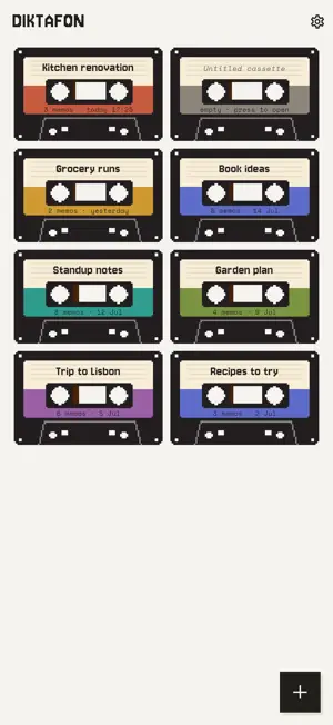 Diktafon: Voice Memos on Tape screenshot 1
